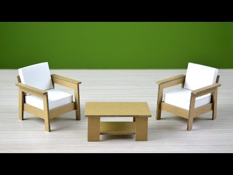 Make Table And Chair By Only Using Cardboard And Paper Amazing