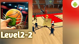 Slingshot Basketball - Gameplay android Waklthorugh Bola Basket Dengan Ketapel ? Level2-2 Indonesia screenshot 1