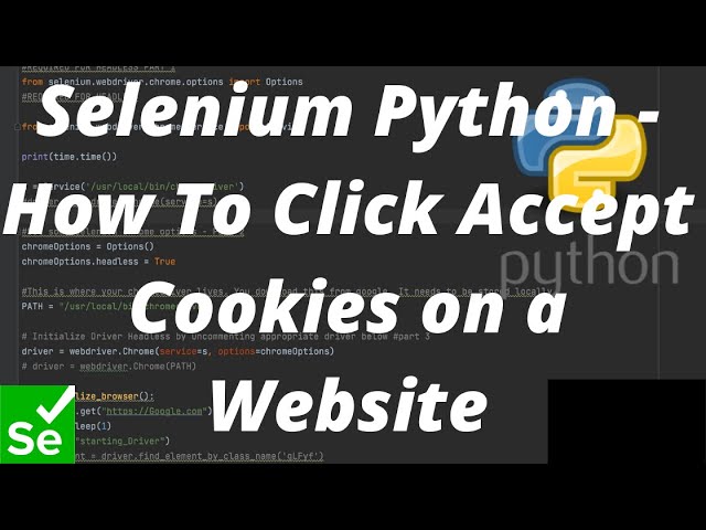 Selenium python, click agree to  cookie - Stack Overflow