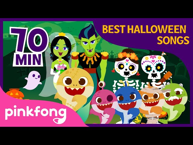 Halloween Zombie Sharks and more | Halloween Songs | +Compilation | Pinkfong Songs for Children class=