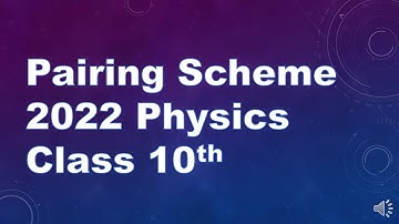 Physics 10th Class Pairing Scheme 2022- 10th Physics Paper Pattern 2022 - Matric Physics Scheme 2022