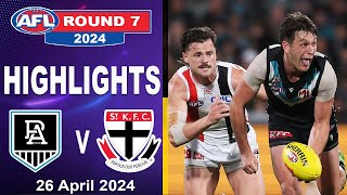 HIGHLIGHTS | Port Adelaide Power vs St Kilda Saints | 2024 AFL