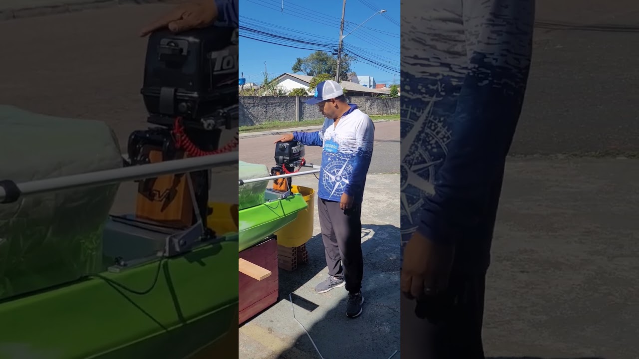 Caiaque Iron com Motor Toyama 3.6 hp. kit Gva Nautica