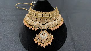 Peach wedding jewelleryPremium quality but reasonable price @2575 plus shipping