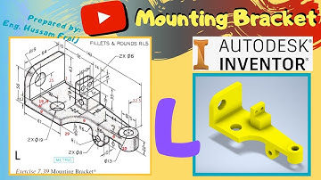 Autodesk Inventor: L Mounting Bracket Modeling Tutorial - اوتوديسك انفنتور