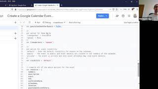 Create a Google Calendar Event via API - tutorial
