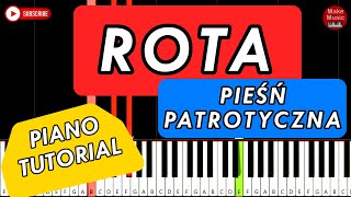ROTA (Pieśń Patriotyczna)🎹 Piano Tutorial