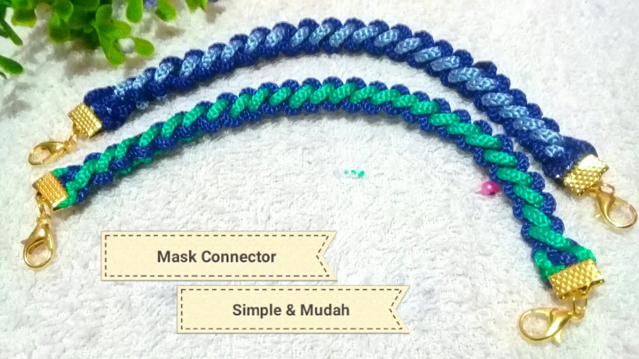 DIY KONEKTOR MASKER TALIKUR SIMPLE || How to make easy macrame mask connector