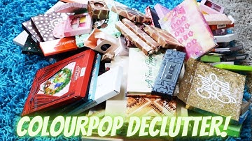 COLOURPOP EYESHADOW PALETTES DECLUTTER‼️CLEANING THROUGH MY MAKEUP COLLECTION😎