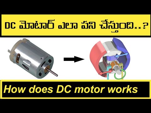 How does a DC motor works | in Telugu Explanation on