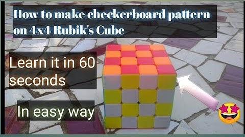 How to make checkerboard pattern on 4x4 Rubik
