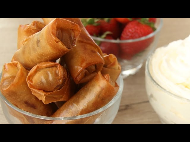 Spring Rolos - Spring rolls with rolo chocolate and Nutella