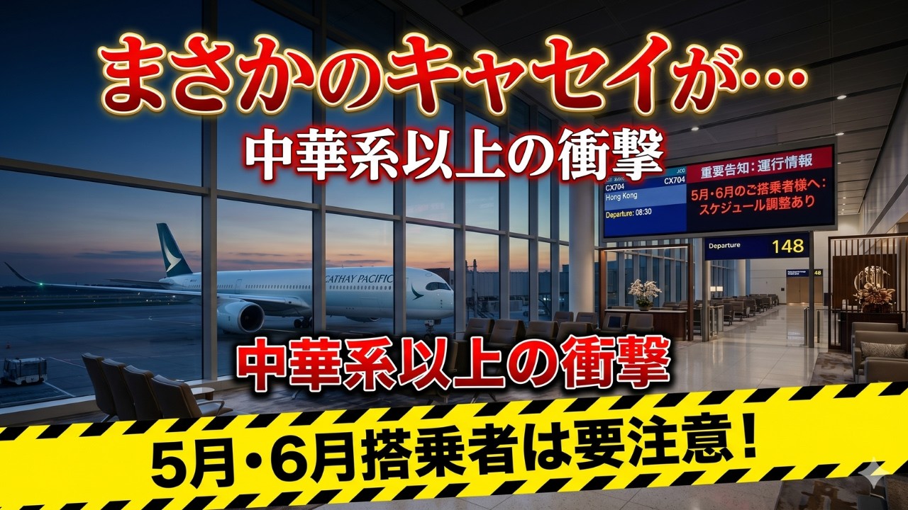 空の自由が消える日!今 予約してはいけない‼️中華系航空会社&キャセイ!