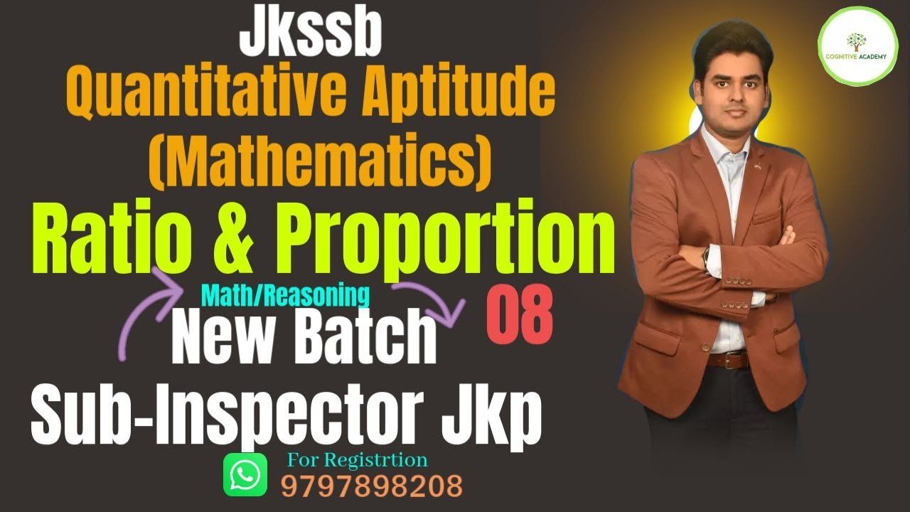 Insector Math JKP - Sub Inspector: Mathematics | 08 | Ratio & Proportion | Si-Jkp ...