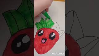 I drew a strawberry#shorts