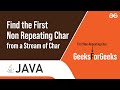 Non Repeating Character #java  #python #dbms #coding  #html #csharpdevelopers #geeksforgeeks