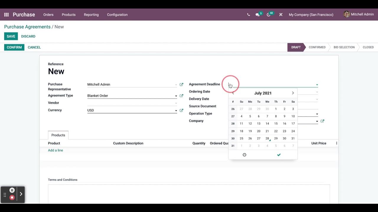 Odoo Blanket Order YouTube