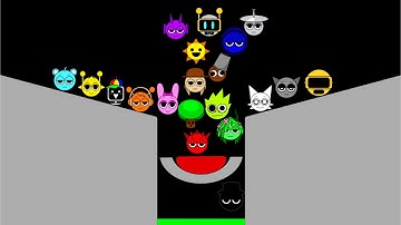 Incredibox Sprunki Marble Race in Algodoo │ Race 3.