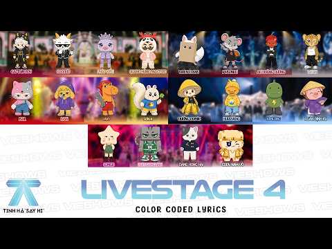 Livestage 4 Playlist: Mascot Version of the "Anh Trai" (Color Coded Lyrics) Tinh Ha "Say Hi"