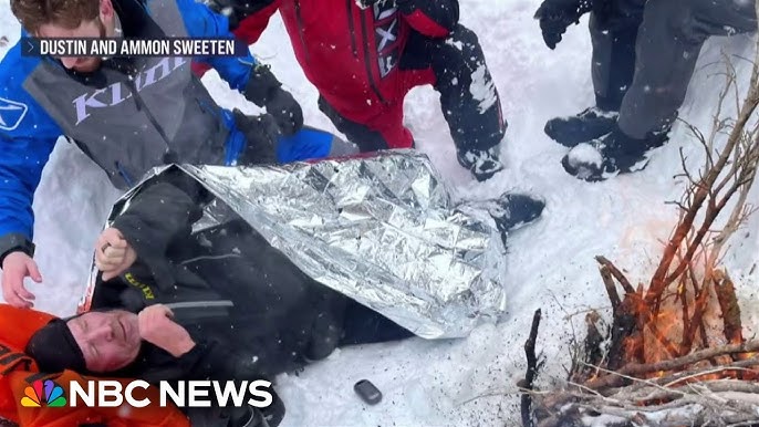 New Video Shows Moments Snowmobilers Rescued Man Buried By Avalanche In Utah