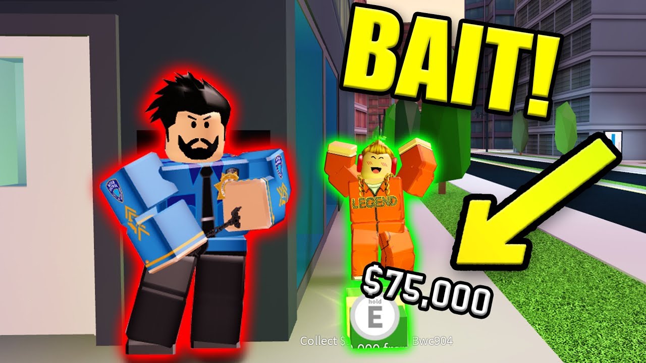 Baiting Criminals With Money In Jailbreak Roblox Jailbreak Trolling 3 Youtube - trolling criminals with dropped cash roblox jailbreak