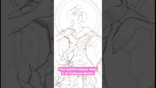 Alphonso Mucha Study // Procreate Timelapse #digitalart #procreate #digitalwatercolor #artstudy #art