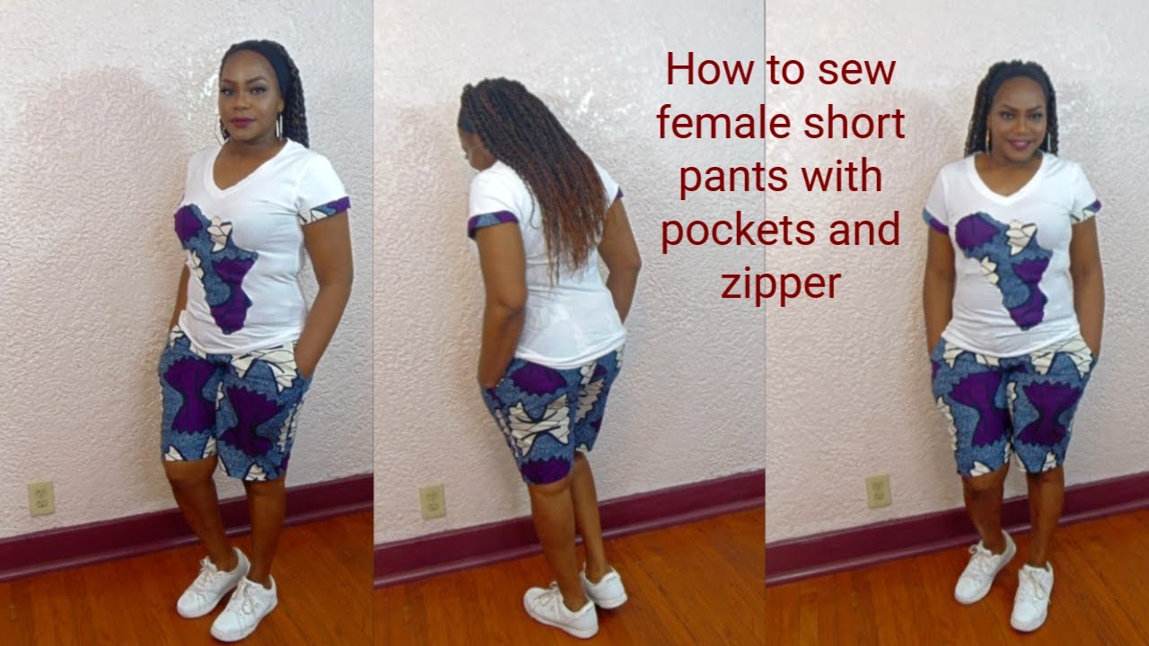 How To Cut And Sew Female Short Pant With Pocket And Zipper (Part 2
