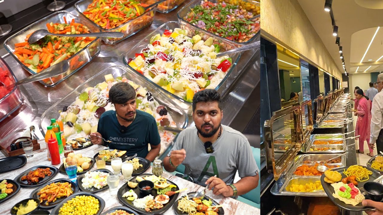 અમદાવાદ ના સાયન્સ સિટી રોડ પર 150 + ફૂડ આઈટમ એ પણ અનલિમિટેડ બફેટ મા jor shor Restaurant Ahmedabad