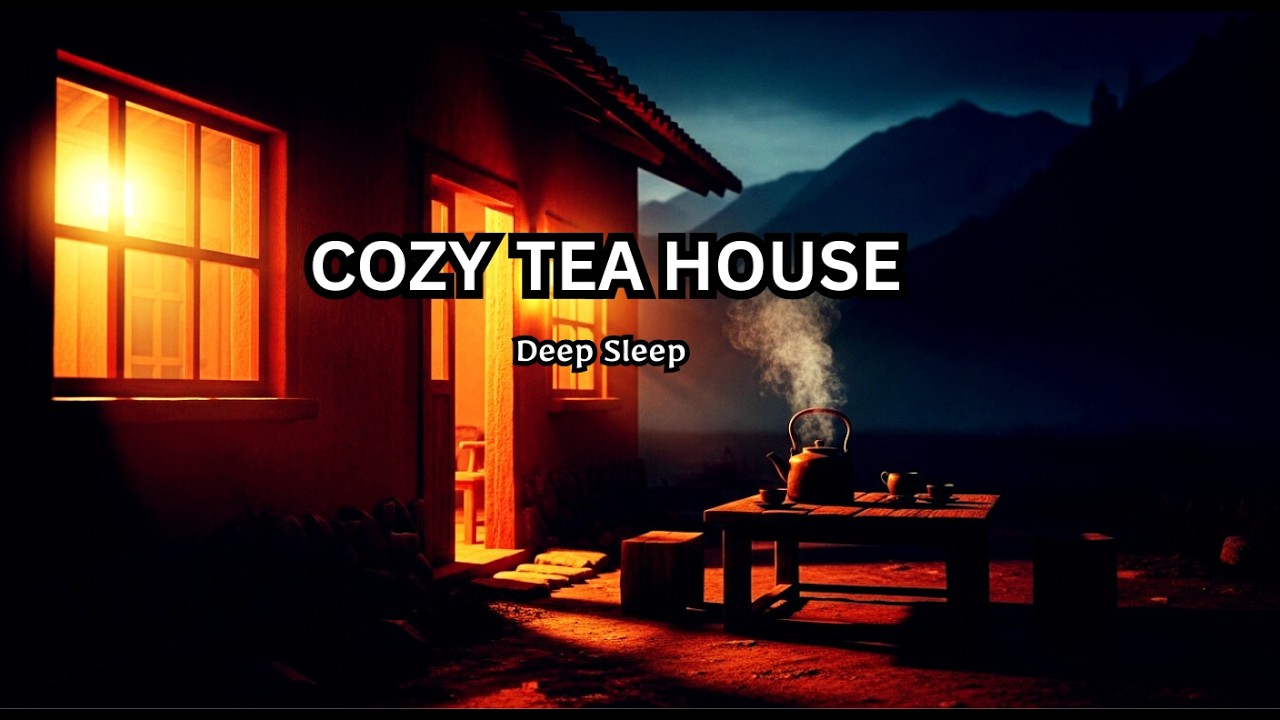 Tea House Night Sounds 🍵 Steam Kettle & Distant Valley Echoes for Sleep