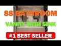 88" Bathroom Vanity with Sink Floating Bathroom Cabinet with 2 Drawers - B0F4RL9V99