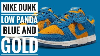 NIKE DUNK LOW PANDA BLUE AND GOLD