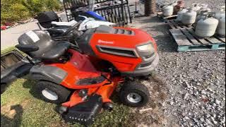 Husqvarna YTH24V48 riding tractor 48” mowing deck