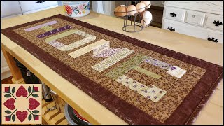 HOME table runner quilt - SUPER EASY & BEGINNER FRIENDLY paper piecing project with Lisa Capen