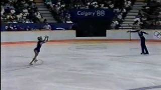 Watson & Oppegard (USA) - 1988 Calgary, Figure Skating, Pairs' Long Program (US ABC)
