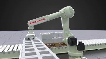Presentación Robot de paletizado || Robot compacto Kawasaki RD080N