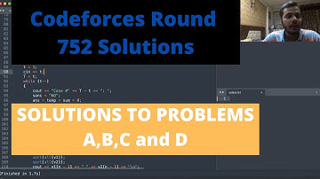 Codeforces Round 752(Div-2) Solutions || Problems A,B,C, and D