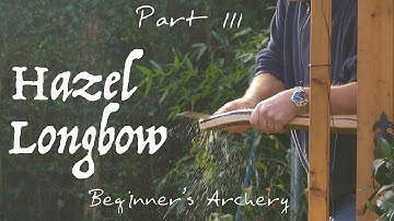 Hazel Longbow. Reducing the Green Stave for Seasoning. Building a hazel longbow. Part 3