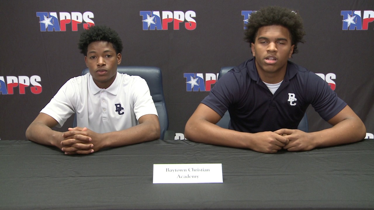 Baytown Christian Academy Football PreGame Press Conference Players