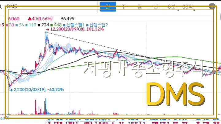 저평가 중소형주 DMS [068790] 추세선 지지선 손절선 전략