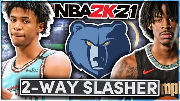 JA MORANT EXACT BUILD IN 2K21 NEXT GEN! | MOST ATHLETIC GUARD BUILD IN NBA 2K21!