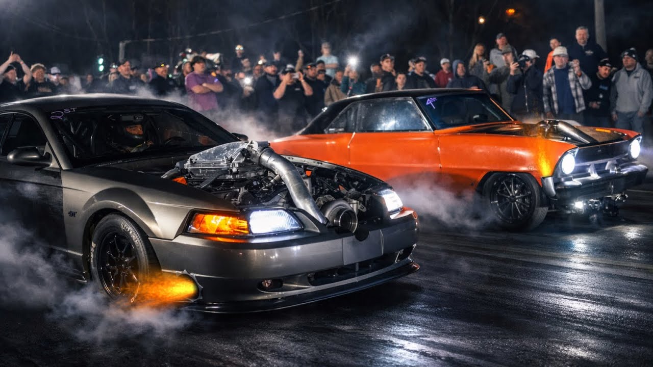 Extremely CLOSE Backside No Prep Drag Racing!