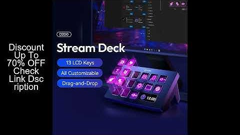 Ulanzi D200 Live Streaming Controller 13 LCD Keys for Vlog Content Creation Photo Video Editing Gami