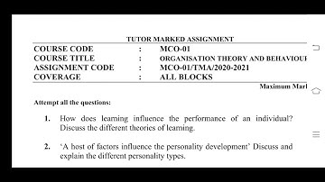 MCO 01 IGNOU SOLVED ASSIGNMENT 2020-21