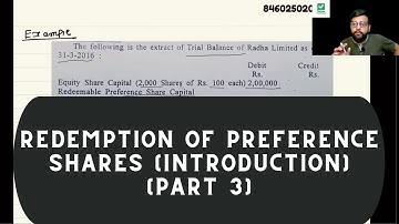 S.Y.B.COM / SEM-4 /CORPORATE/ REDEMPTION OF PREFERENCE SHARES / VIDEO -6