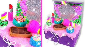 Play Doh Makeup Set Box How to Make Eyeshadow Lipstick Nail Polish Candy Cosmetics with Play Doh