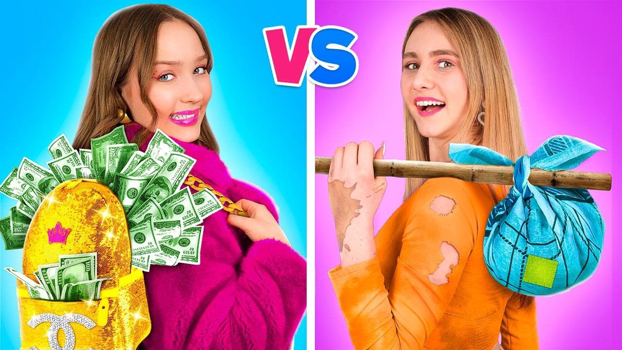 Богатая VS Бедная Семья 24 Часа Челлендж || Гига Богатый VS Нищий Отдых