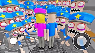 What If 1000 POLICE BOSS ESCAPE From POLICE FAMILY ESCAPE! Scary Obby Roblox #roblox