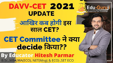 DAVV CET 21 Exam date Decided by Committee I Big Update