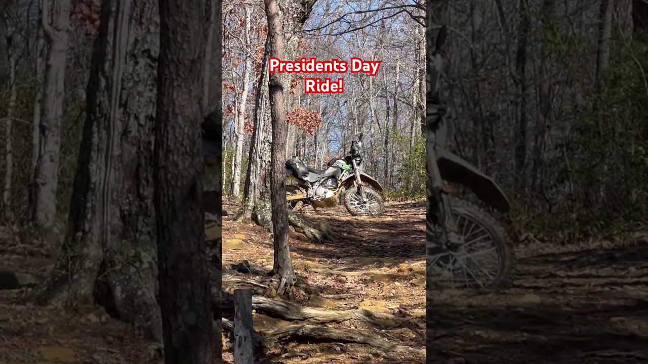 Поездка на мотоцикле KLX300 в День президентов. Дорога Блэк Хаус Маунтин, центральный Теннесси.