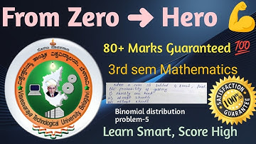 Binomial Distribution | BCS301 (3rd Sem)| Simple Explanation + Shortcut Tricks | 80+ Marks Guarantee